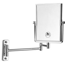 Square Shape Double-Sided Chromed Wall Mounted Bathroom Mirror
